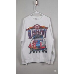 Vtg Bobby Hamilton Richard Petty #43 STP NASCAR Sweatshirt 90s Crewneck XL 1996